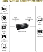 HDMI® Video Capture Device 4K Input To 1080P Output, USB Plug & Play , 8/10/12-bit Deep Color Processing, up to 15 meters of HDMI Cable Input,  Supports OBS, VLC, Android, macOS, Windows - Image 3