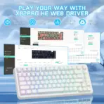 Attack Shark X82 Pro HE White Mechanical Keyboard – 82 Keys, Magnetic Switches, Tri-Mode, RGB, Rapid Trigger 0.01mm, 8000Hz Polling, Hot-Swap, 5000mAh Battery - Image 7