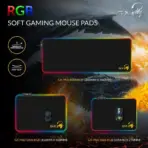 Genius GX-PAD 500S  RGB Gaming Mouse Pad , Included 1.8m USB Cable -  3 Dynamic RGB modes and 7 Static lighting modes - Premium Smooth Surface, Non-Slip Rubber Base - 450 x 400 x 3mm - Image 5