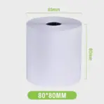 Thermal Paper Roll 80×80 – 80mm x 80mm POS Receipt Roll, Heat-Sensitive, Smooth Print, Dust-Free, BPA-Free Option, Universal Fit for Thermal Printers - Image 2