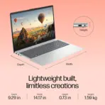 HP 15-fd0215dx : Intel® Core 5 120U | 16GB DDR4 RAM ;  512GB NVMe SSD | 15.6 inch FHD IPS Touch Display | Intel® UHD Graphics | Windows 11 | Natural Silver - Image 4
