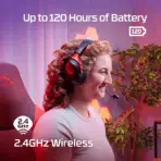 HyperX Cloud III Wireless – Gaming Headset for PC, PS5, PS4, up to 120-hour Battery, 2.4GHz Wireless, DTS Spatial Audio, 53mm Angled Drivers, Memory Foam, Durable Frame, 10mm Microphone, Black/Red - Image 5