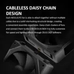 GAMDIAS AEOLUS P2-1201 120mm ARGB PC Case Fan, Cable-less Daisy Chain Connection, Dual Infinity Mirror Lighting, Swappable Fan Blade for Reverse Airflow, Performance 30mm Thick - ONE FAN - Image 8