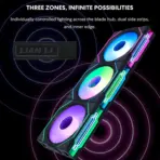 Lian Li UNI Fan SL-Infinity Wireless 120 - Triple Pack (Reverse Blade) - 2.4 GHz Wireless Signal ARGB Fan Control - Double Infinity Mirror - Low Noise - Controller Included - Black - Image 5
