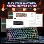 Attack Shark X82PRO HE Wireless Gaming Keyboard – Magnetic Switch, Black Contours, Rapid Trigger, Tri-Mode, Hot-Swap, RGB Backlight, 8000Hz Wired Polling - Image 5