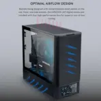 LIAN LI LANCOOL 207 Digital Black ATX/M-ATX Case, 6″ LCD Display, 4 PWM Fans, Mesh Panels, 360mm Radiator Support, GPU Anti-Sag Bracket, Front PSU Design - Image 5