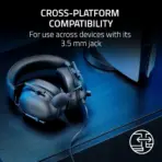 Razer BlackShark V2 X - Wired Esports Headset for PlayStation console PS5 , SWITCH , XBOX , & PC ;  Razer™ HyperClear Cardioid Microphone ; 50mm Razer™ TriForce Drivers ; Passive noise cancellation ; 3.5mm connector ; 240g| Black - Image 2
