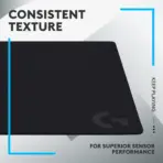 Logitech G640 Large Cloth Gaming Mouse Pad, 460x400mm, Optimized for Logitech G Sensors, Non-Slip Rubber Base, Smooth Tracking Surface, Durable & Portable Design - Image 5