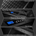 Laptop RGB Cooling Pad, Laptop Cooler, 2 USB Ports, Digital LED Display , Laptop Cooling Pad Stand with 1 Quiet Fan, Adjustable Hight ,  Suitable for 12-17.3 Inch Laptops, Black - Image 5