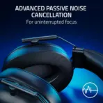 Razer BlackShark V2 X - Wired Esports Headset for PlayStation console PS5 , SWITCH , XBOX , & PC ;  Razer™ HyperClear Cardioid Microphone ; 50mm Razer™ TriForce Drivers ; Passive noise cancellation ; 3.5mm connector ; 240g| Black - Image 5