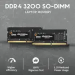 DATO 16GB DDR4 3200MHz Laptop RAM | CL22 | 1.2V Low Voltage | SODIMM | DT16G4DS32 | Compatible with 2666/2400/2133MHz