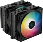 DeepCool GAMMAXX AG620 BK ARGB Dual-Tower CPU Air Cooler 260w TDP All-Black 6 Copper Heat Pipes, Fans 120mm PWM 1850RPM 67.88CFM for Intel LGA & AMD