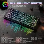 Attack Shark X82PRO HE Wireless Gaming Keyboard – Magnetic Switch, Black Contours, Rapid Trigger, Tri-Mode, Hot-Swap, RGB Backlight, 8000Hz Wired Polling - Image 6