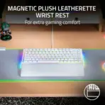 Razer BlackWidow V4 75% Mechanical Gaming Keyboard: Hot Swappable Design - Compact & Durable - Orange Tactile Switches - Chroma RGB - Roller & Media Keys - Wrist Rest - Snap Tap | White - Image 3
