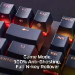 HyperX Alloy Origins PBT - Mechanical Gaming Keyboard, PBT Keycaps, RGB lighting, Compact, Aluminum Body, Customizable with HyperX NGENUITY, Onboard Memory - HyperX Tactile Aqua Switch - Image 6