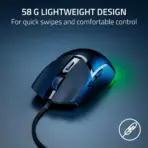 Razer Cobra Wired Gaming Mouse - Chroma RGB Lighting with Underglow - Speedflex Cable - Black - Image 6