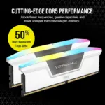 CORSAIR VENGEANCE RGB DDR5 RAM 32GB (2x16GB) 6400MHz CL36 1.35V (PC5 51200) 288-Pin Intel XMP iCUE  ; AMD EXPO Compatible Computer Memory | White CMH32GX5M2N6400C36W