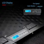 Laptop RGB Cooling Pad, Laptop Cooler, 2 USB Ports, Digital LED Display , Laptop Cooling Pad Stand with 1 Quiet Fan, Adjustable Hight ,  Suitable for 12-17.3 Inch Laptops, Black - Image 4