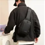 EZ EXP029 Multi-Use Black Sling Bag – Compact Crossbody Pack | Fashion, Wallet & Essentials – Unisex Everyday Bag - Image 3