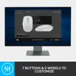 Logitech MX Anywhere 2S Compact Wireless Laser Mouse, Bluetooth & USB, 4000 DPI, 7 Fully Programmable Buttons, Darkfield Sensor, Hyperfast Scroll, Rechargeable, Multi-Device , for Windows-macOS- iPadOS-Linux |  Graphite - Image 10
