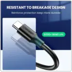 UGREEN USB 3.0 Type A Male To Type C Male Cable, 2 meters Nickel Plated, Data Transfer And Charging Support, Up To 5Gbps Speed And 3A Charging | BLACK ~ 20884 - Image 3