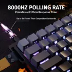 Attack Shark Moonlit Night Magnetic Gaming Keyboard – 60% Layout, 0.01mm Rapid Trigger, 8KHz Polling, Adjustable Hall Switches, RGB, USB-C, PBT Keycaps – Wired - Image 10