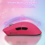 ATTACK SHARK X11-SE Ultra-Light Tri-Mode Gaming Mouse Berry Red with PAW3311 Sensor, 22,000 DPI, Wired/2.4G/Bluetooth 5.2, 65-Hour Battery - Image 8