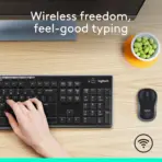 Logitech MK270 Wireless Keyboard And Mouse Combo – Full-Size Layout, 8 Media Keys, Spill-Resistant, 36-Month Keyboard Battery, 2.4GHz USB Receiver, Optical Mouse, Supports Windows® & ChromeOS™ | Black - Image 2