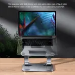 Metal Portable Laptop Stand | Adjustable Hight | Angle Tilt | Notebook & Tablet Stand Up to 16 Inch | Flat Foldable | Anti-slip | Silver  - Image 5