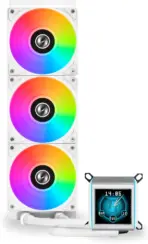 Lian Li GA Galahad II 360 AIO ARGB White Liquid Cooler  With 2.88” IPS LCD, Asetek 8th Gen Pump, ARGB Daisy-Chained Fans, Screen Recording, L-Connect 3, 3600 RPM | GA2ALCD36W - Image 2