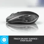 Logitech MX Anywhere 2S Compact Wireless Laser Mouse, Bluetooth & USB, 4000 DPI, 7 Fully Programmable Buttons, Darkfield Sensor, Hyperfast Scroll, Rechargeable, Multi-Device , for Windows-macOS- iPadOS-Linux |  Graphite - Image 3