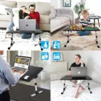 Laptop Desk Adjustable Foldable Laptop Stand | TILT | HIGHT ADJUSTABLE | ONE FAN | SILICON WRIST REST | FOR LAPTOPS UP TO 17 INCH | LAPTOP BED TABLE | BLACK  - Image 8