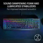 Razer BlackWidow V4 X Gaming Keyboard Razer Green Mechanical Switches Clicky Full Size RGB Backlight 6 Macro Keys Media Roller Aluminum Top Case Durable Keycaps - Image 2
