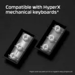 HyperX PBT Keycaps – Full Key Set, Double Shot PBT Material, English (US)/(RUSSIAN) Layout, 104 Keys – Black - Image 3