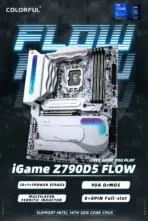 Colorful iGame Z790D5 FLOW V20 ATX DDR5 Motherboard, LGA1700 Intel Z790, 4x DIMMs DDR5 7800MHz OC , PCIe 5.0, 4x M.2,  2.5G LAN, WiFi 6E, BT 5.3, USB 3.2 Gen2x2 20Gbps 18+1+1 90A - Image 2