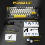 ATTACK SHARK X820 Ultra 75% Tri-Mode Gasket Mechanical Keyboard With Smart TFT Display, Metal Knob, Hot-Swappable Linear "SHARK" Switches, 4000mAh Battery, And RGB Backlight | Star Black - Image 9