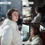 ATTACK SHARK G300 ANC Foldable Headphones With Bluetooth 5.3, Dual-Mode Wired And Wireless Connection, 40mm Drivers, -21dB Noise Cancelling, 210g Lightweight Design | BLACK - Image 9