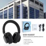 ATTACK SHARK G500 Ultra-Light Dual-Mode Gaming Headset With Bluetooth 5.3, 3.5mm Wired Connection, 210g Design, Hybrid Noise Cancelling, 40mm Drivers, Omnidirectional Mic | BLACK  - Image 9