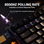 Attack Shark Moonlit Night Magnetic Gaming Keyboard – 60% Layout, 0.01mm Rapid Trigger, 8KHz Polling, Adjustable Hall Switches, RGB, USB-C, PBT Keycaps – Wired - Image 6