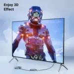 UGREEN 8K Mini HDMI To HDMI 2.1 Cable 2 meters Bi-Directional Aluminum Braided Cord Supports 8K@60Hz, 4K@240Hz, eARC, HDR, Dolby Vision, For Camera, Pi Zero, Camcorder, PS5, Xbox  - Image 4