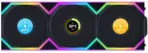 Lian Li UNI Fan SL LCD Wireless (Reverse Blade) 120mm ARGB Fan - Triple Pack - 1.6" LCD Display - 2.4 GHz Wireless Signal for RGB & Fan Control - Controller Included & Required - Black(12RSLLCD1W3B) - Image 2