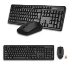 A4TECH 3330N Wireless Keyboard & Mouse Combo ;  2.4GHz Wireless Connectivity with 10-15m Range 1200 DPI  - 16 Mouse Gestures - 12 Multimedia Hotkeys  -  Long lasting Battery | BLACK - Image 2