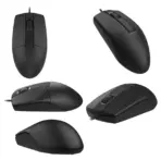 A4TECH OP-330S Wired Mouse: Durable Button Life, 1200 DPI Precision, Silent Clicks, Wider Scroll Wheel, 4-Way Scrolling, 8-in-One Gestures, Hyper-Fast Scrolling, Contoured Design , USB Connectivity | BLACK - Image 2