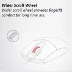 A4TECH OP-330S Wired Mouse: Durable Button Life, 1200 DPI Precision, Silent Clicks, Wider Scroll Wheel, 4-Way Scrolling, 8-in-One Gestures, Hyper-Fast Scrolling, Contoured Design , USB Connectivity | BLACK - Image 4
