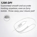 A4TECH OP-330S Wired Mouse: Durable Button Life, 1200 DPI Precision, Silent Clicks, Wider Scroll Wheel, 4-Way Scrolling, 8-in-One Gestures, Hyper-Fast Scrolling, Contoured Design , USB Connectivity | BLACK - Image 5