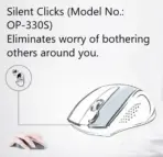A4TECH OP-330S Wired Mouse: Durable Button Life, 1200 DPI Precision, Silent Clicks, Wider Scroll Wheel, 4-Way Scrolling, 8-in-One Gestures, Hyper-Fast Scrolling, Contoured Design , USB Connectivity | BLACK - Image 3