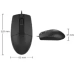 A4TECH OP-330S Wired Mouse: Durable Button Life, 1200 DPI Precision, Silent Clicks, Wider Scroll Wheel, 4-Way Scrolling, 8-in-One Gestures, Hyper-Fast Scrolling, Contoured Design , USB Connectivity | BLACK - Image 9