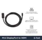 Mini DisplayPort Male to HDMI Male Cable 1080p 1.5 METERS - WHITE - Image 3