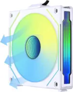 Lian Li UNI FAN SL-INF 120 Reverse Blade ARGB Fan, 120mm PWM, Infinity Mirror Design, Daisy-Chain, Magnetic Fluid Bearing, Custom Lighting, Quiet High-Flow, White - Image 3