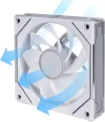Lian Li UNI FAN SL-INF 120 Reverse Blade ARGB Fan, 120mm PWM, Infinity Mirror Design, Daisy-Chain, Magnetic Fluid Bearing, Custom Lighting, Quiet High-Flow, White - Image 4